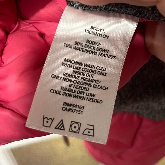 Calvin Klein Performance Down puffer Pullover Jacket Hot Pink & Grey LARGE - Picture 7 of 9
